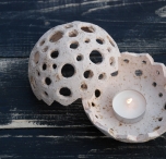 Глиняный керамический подсвечник