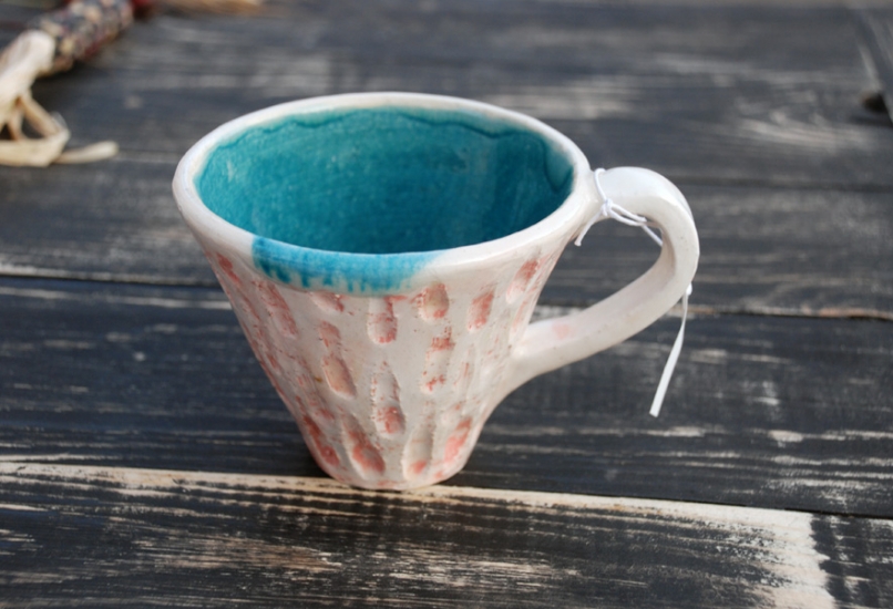 Керамическая чашка ручной работы