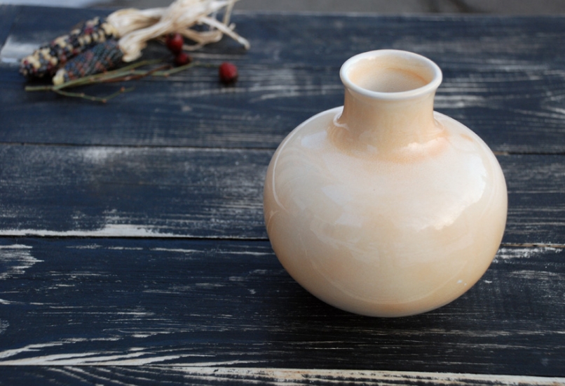 Керамическая глиняная ваза ручной работы